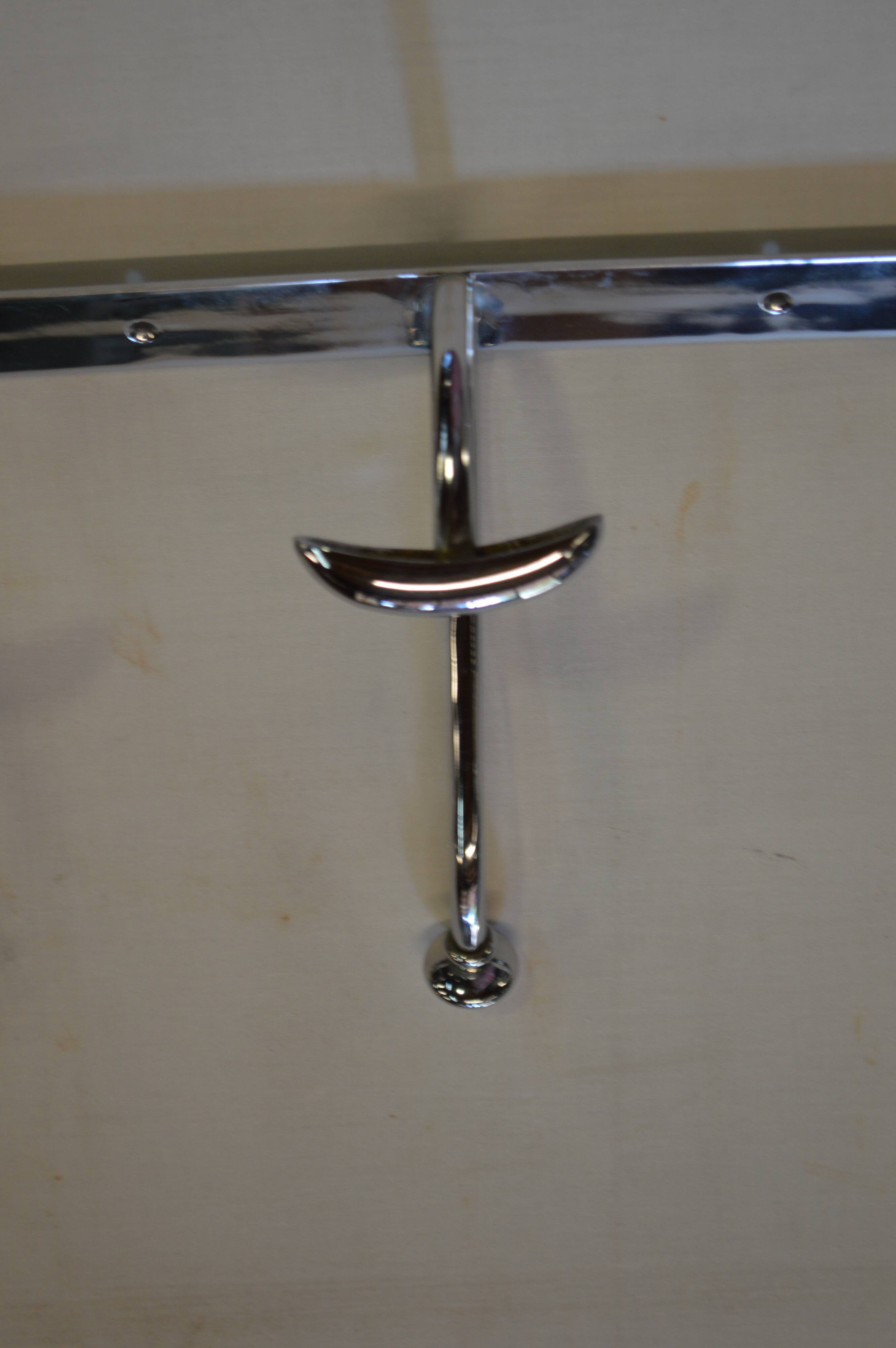 Chrome iron coat holder