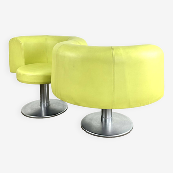 Chaise double space age jaune