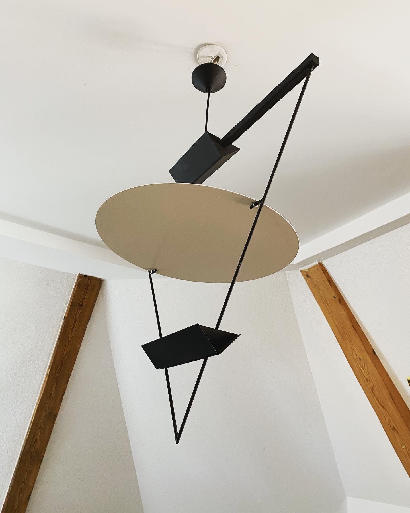 Lamp Italian design inverted triangle Mario Botta year 80