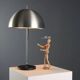 Lampe de table vintage design en aluminium et métal, Italie, années 1960