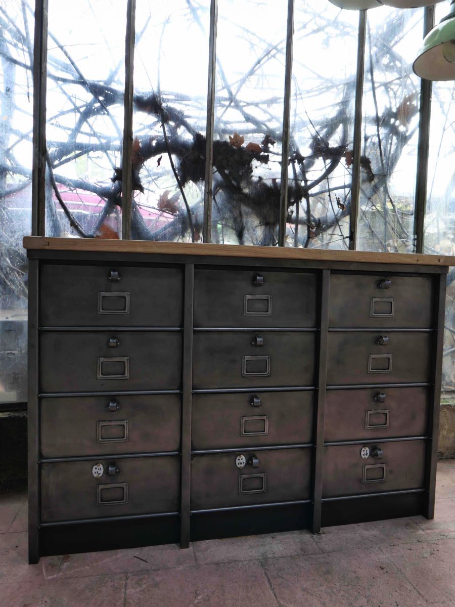 Industrial furniture with 12 strafor valves 1950