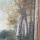 Old painting oil on wood fisherman signed XVIIIth