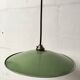 Pair of enamelled metal pendant lights