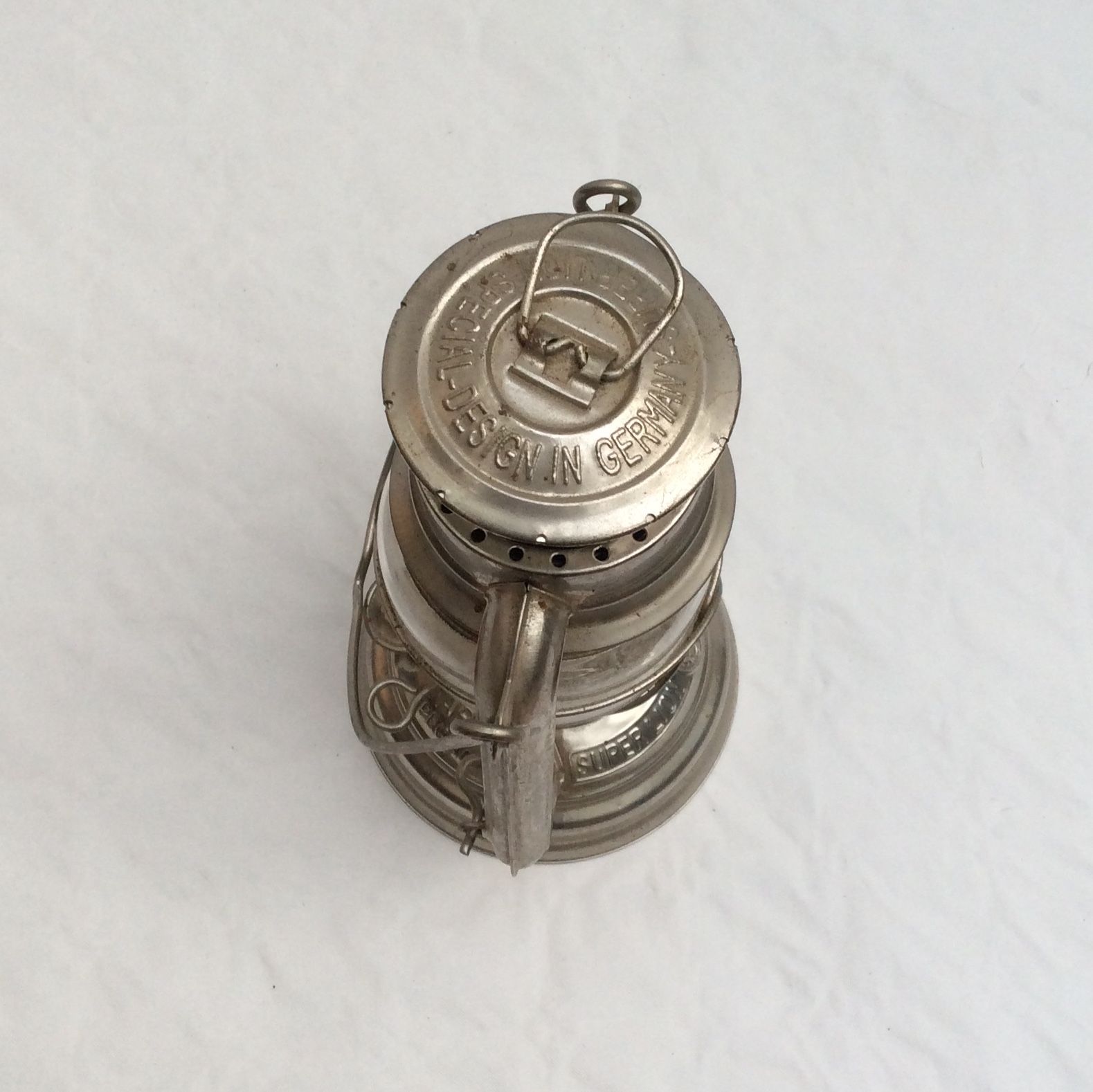Old kerosene lamp lantern design W.Germany numbered dimension: height -26cm- L-15,5cm-