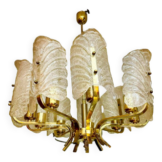Carl Fagerlund by Orrifor murano glass chandelier, 1970s period