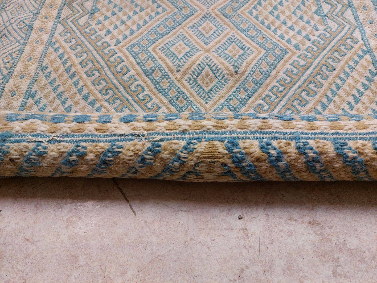 Tunisian Berber Rug - Margoum Rug - Handwoven Wool - 210x160 cm
