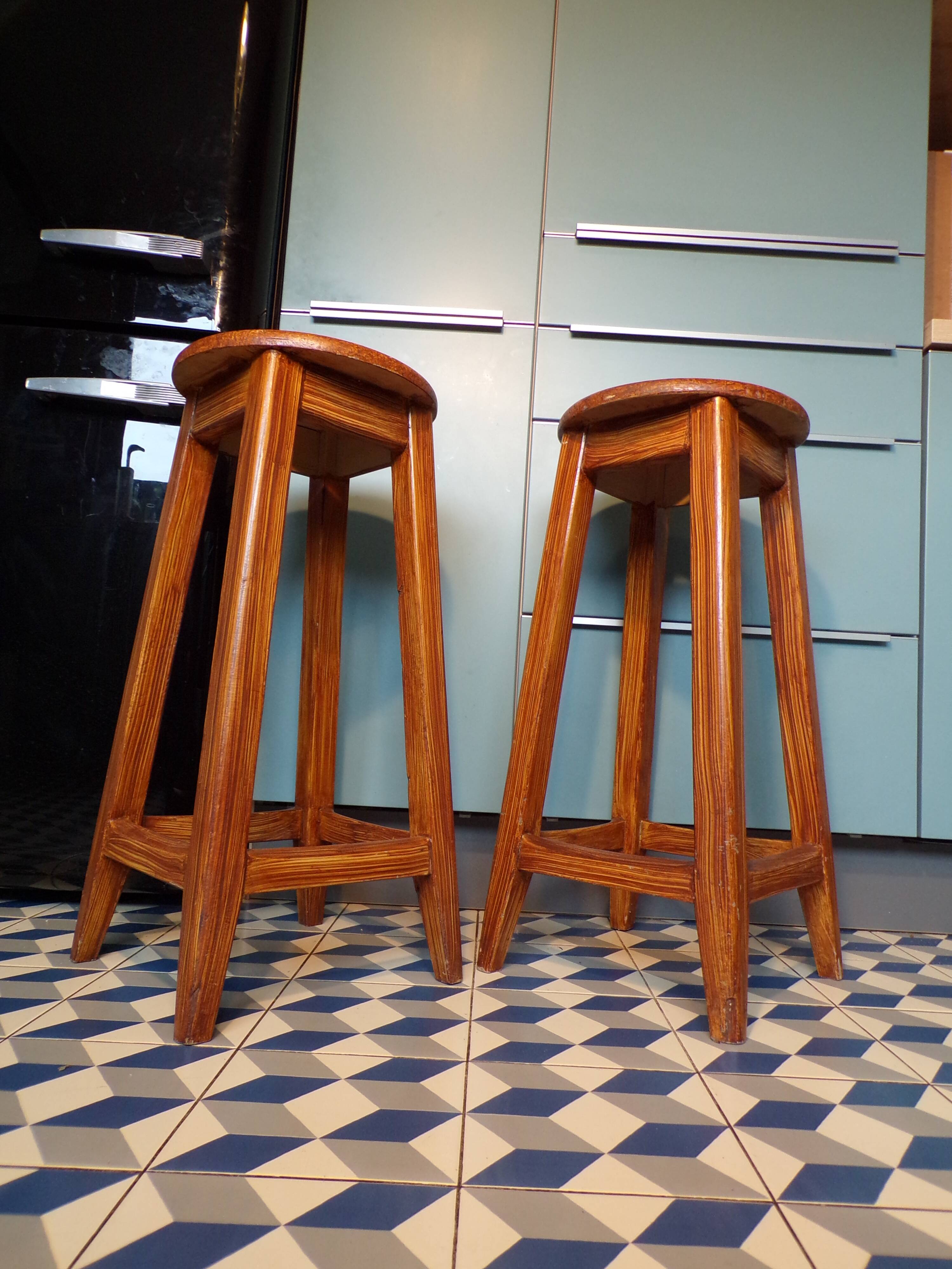 "Pair of bar stools, counter 1930"