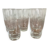 5 orangeade, Ricard or whisky glasses