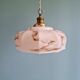 Art Deco pendant light in pink marbled opaline, Scailmont, 1920-30