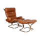 Fauteuil & ottoman design Harald Relling édité par Langlos Fabbriker Stranda Norvège