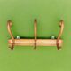 Old Thonet wall coat rack in bent wood - 3 hooks