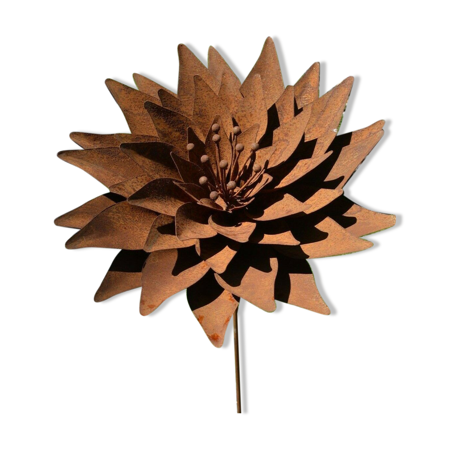 wrought iron lotus flower