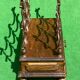 1950s Italian brass and wood wine rack with drawer