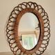 Oval rattan mirror 51 x 40 cm