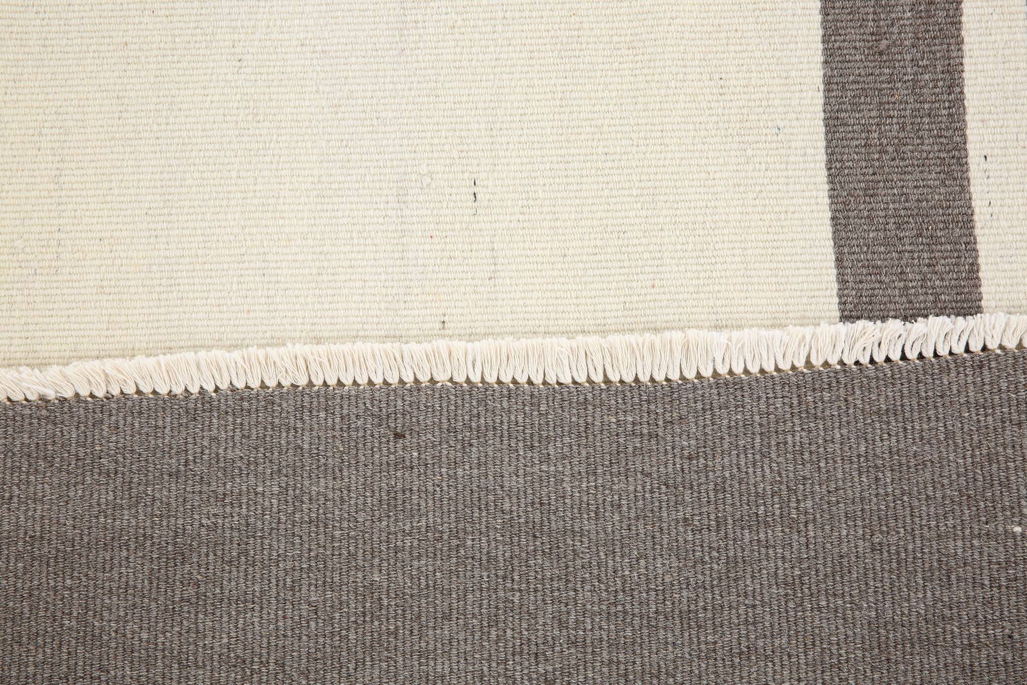 Beige & Gray Ethnic Kilim Rug, 225x276Cm