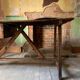 19th Century Continental Primitive Vernacular Kitchen Prep Table with Drawe