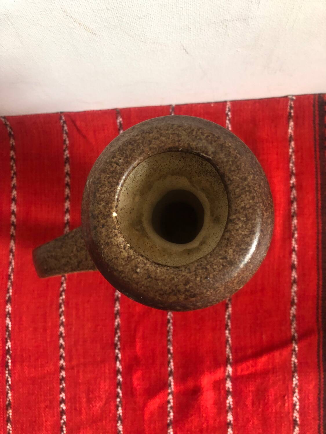 Old stoneware candlestick signed Bastien le Pemp Quimper