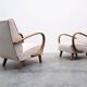 1930 Jindrich Halabala Bentwood Armchair in Beige