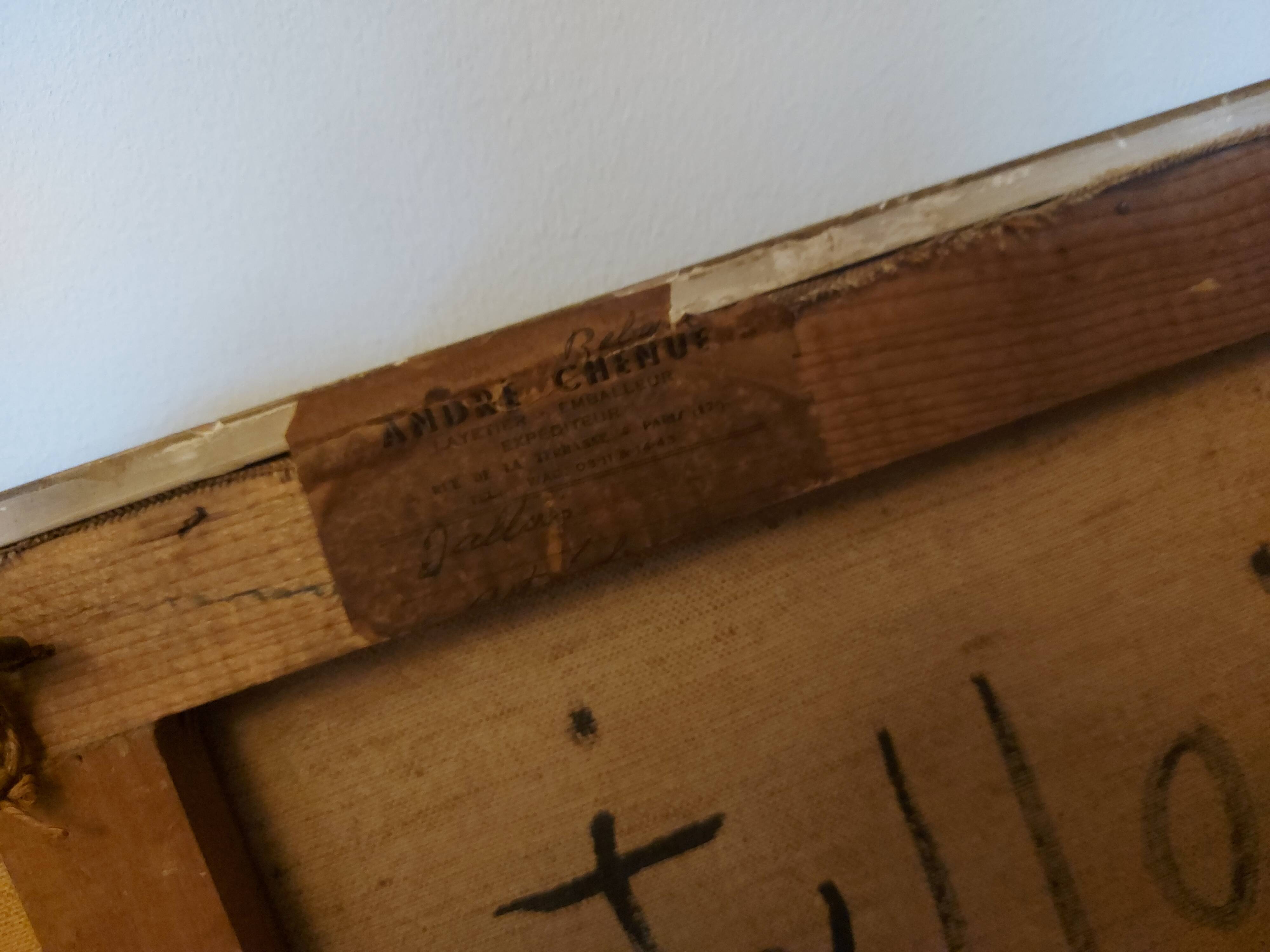 Oil painting on canvas, Claure Jallois, landscape cevenol ( 1959 )