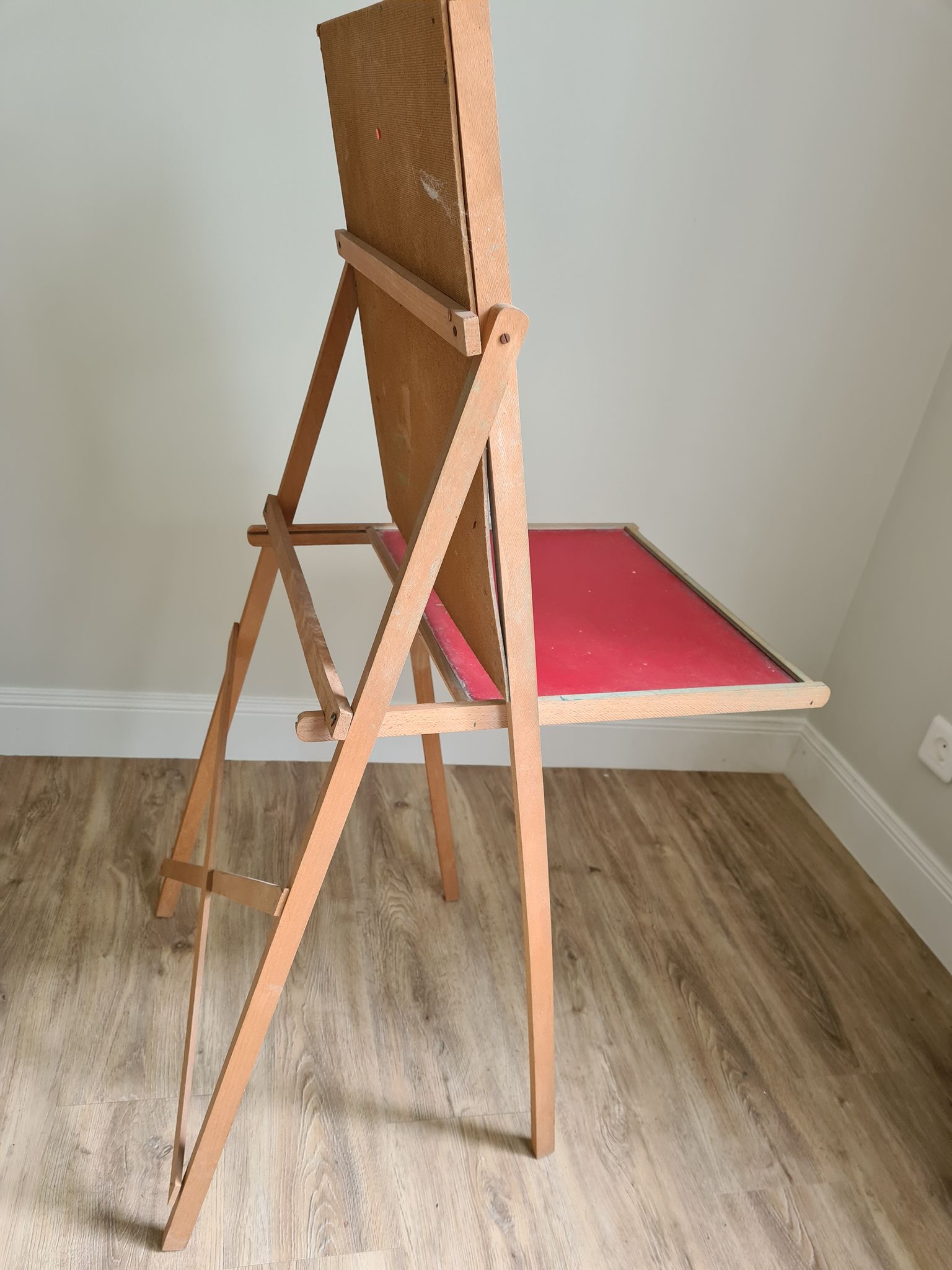 Old blackboard - wooden Table+ tablet with alphabet / hour / abacus Dimensions:108x45