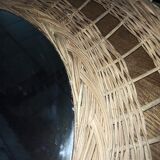 Rattan mirror