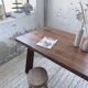 Brutalist oak table by De Puydt, Belgium 1970