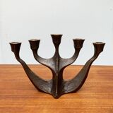 Vintage German brutalist metal candlestick by Dalbeck.