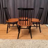Set of four Fanett chairs in the Ilmari Tapiovaara style, Finland, 1960s
