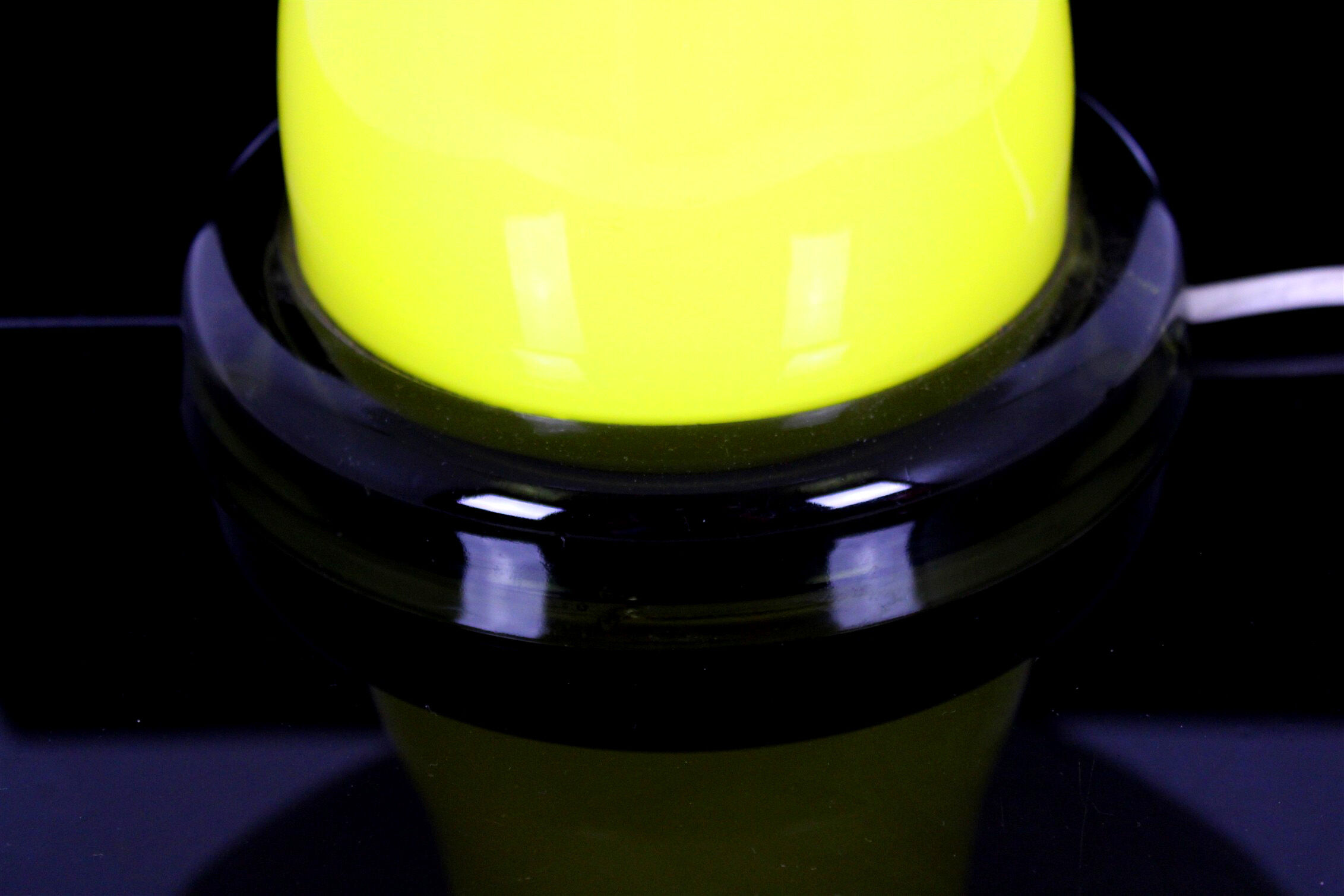 Glass mushroom table lamp from VEB Görlitz, 1970