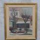 Peinture moderne scandinave, Gideon Isaksson, années 1960, huile sur toile, encadré