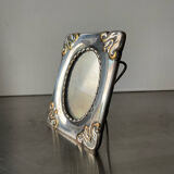 Art nouveau metal silver plated picture frame