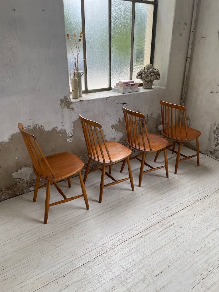 4 Scandinavian chairs Sweden Stolfabrik