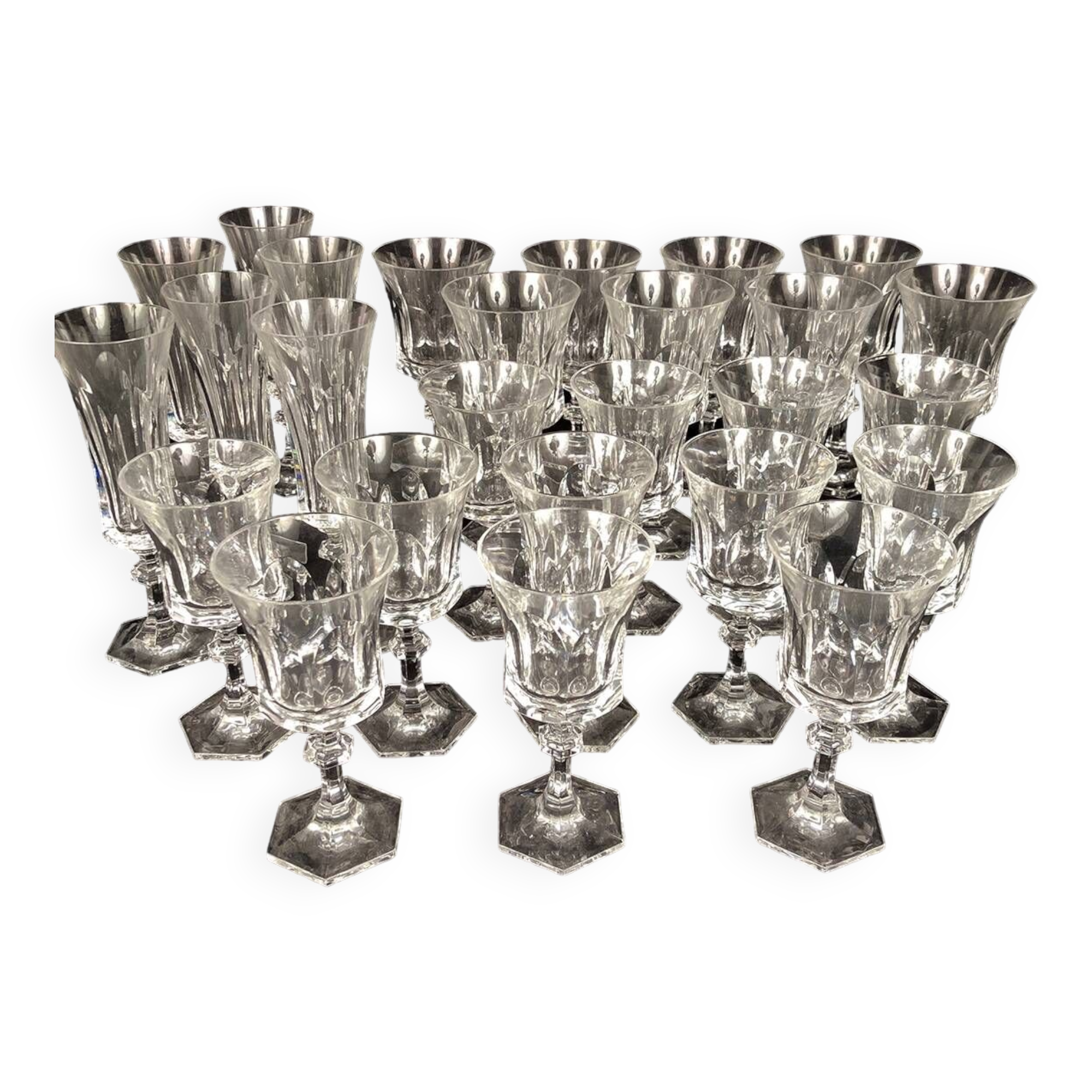 Villeroy & Boch, important service de verres en cristal, modèle Médicis