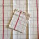 Pair of cloths of linen tiles alumni window