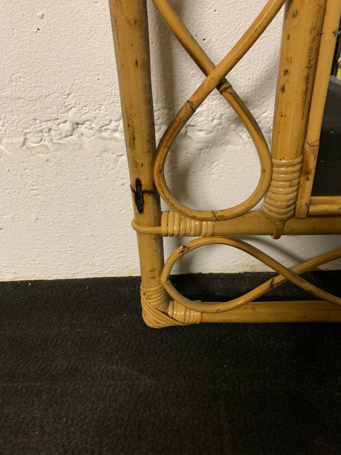 Vintage bamboo mirror