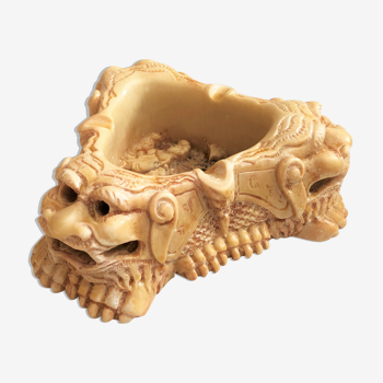 Cendrier vide-poche décoration chimères et paysage asiatique