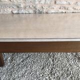 Vintage bistro table half-centuries wood and formica chiné