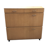 Vintage 1960 light wooden Shoe cabinet