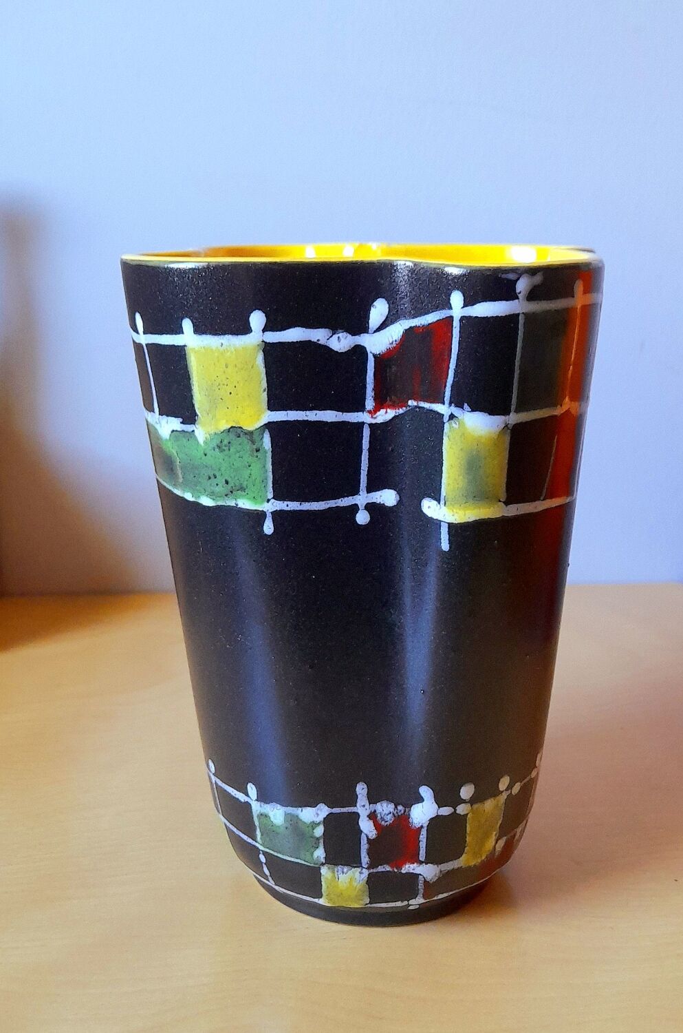 60s glazed ceramic vase