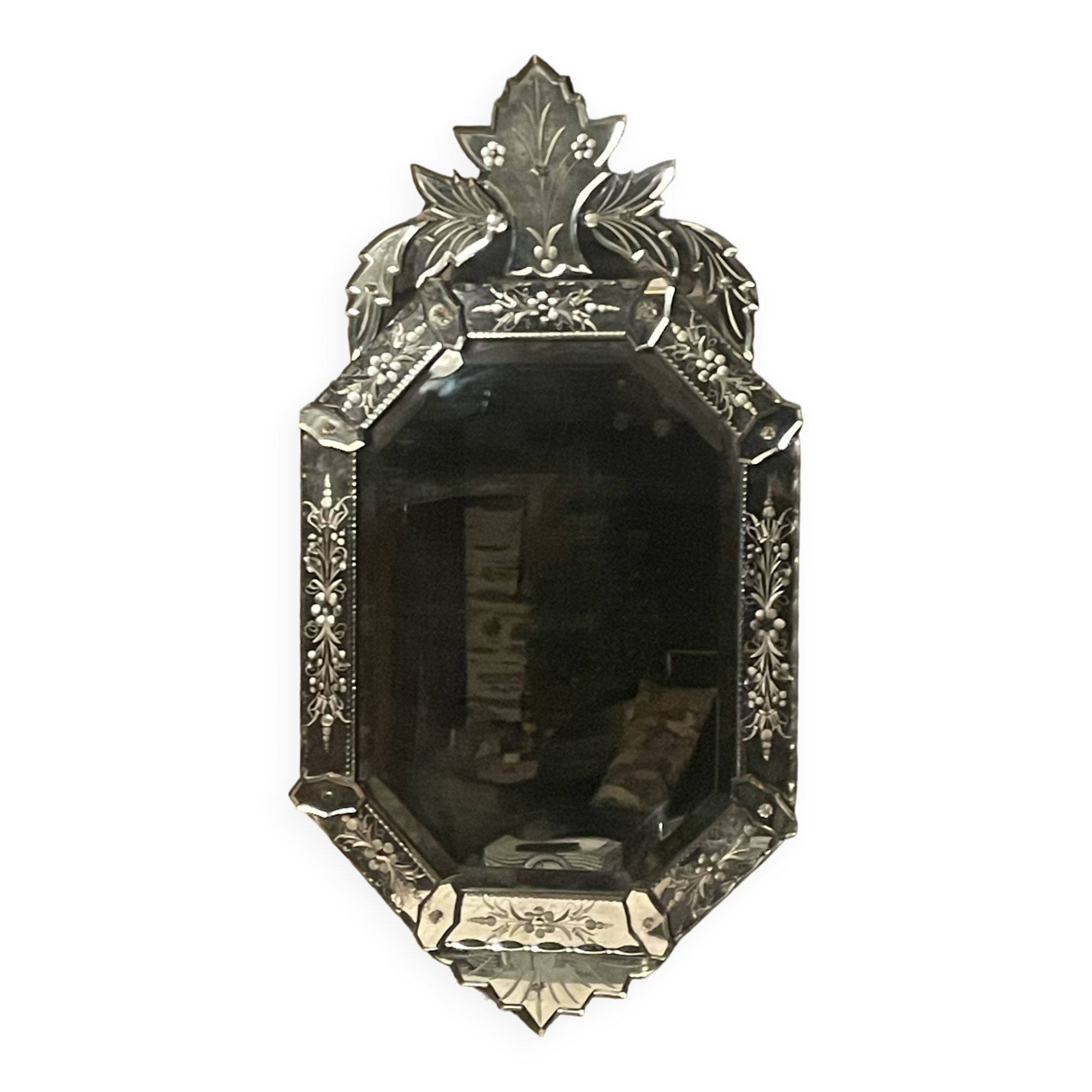Venetian mirror 19th / 20th century Height 91 x 48.5 x 4 cm