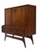 Vintage teak wall cabinet with flap door 1960s design wall unit