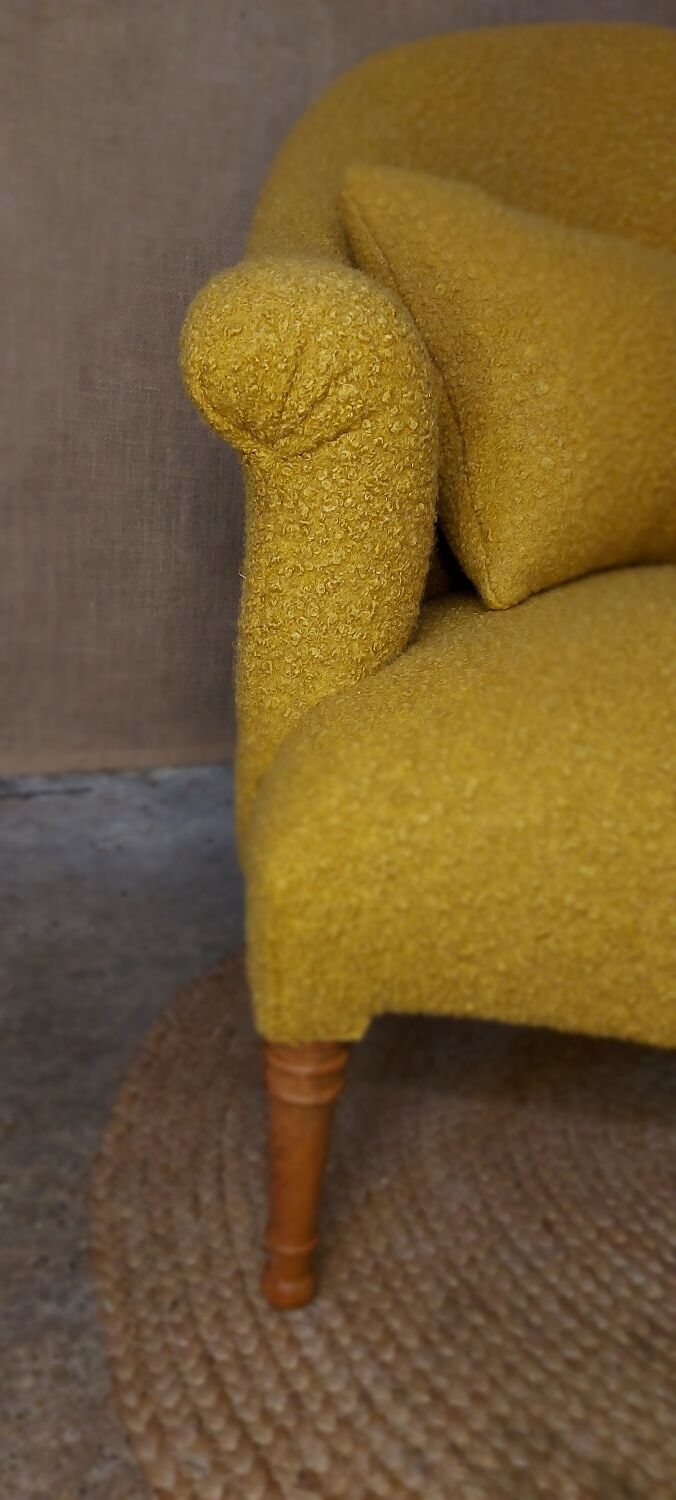 Mustard toad armchair