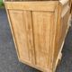 Renovated art deco sideboard in raw solid oak and gray marble 200cm