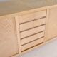 Rattan and brass sideboard