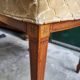 Serie de 4 chaises directoire en marqueterie et merisier