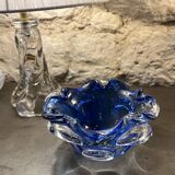 Large blue glass catchall - Murano Venice 1960