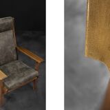 Rare Vintage Mid-Century Danish Modern Armchair Model GE 181 A from Getama