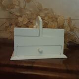 White wooden jewelry box
