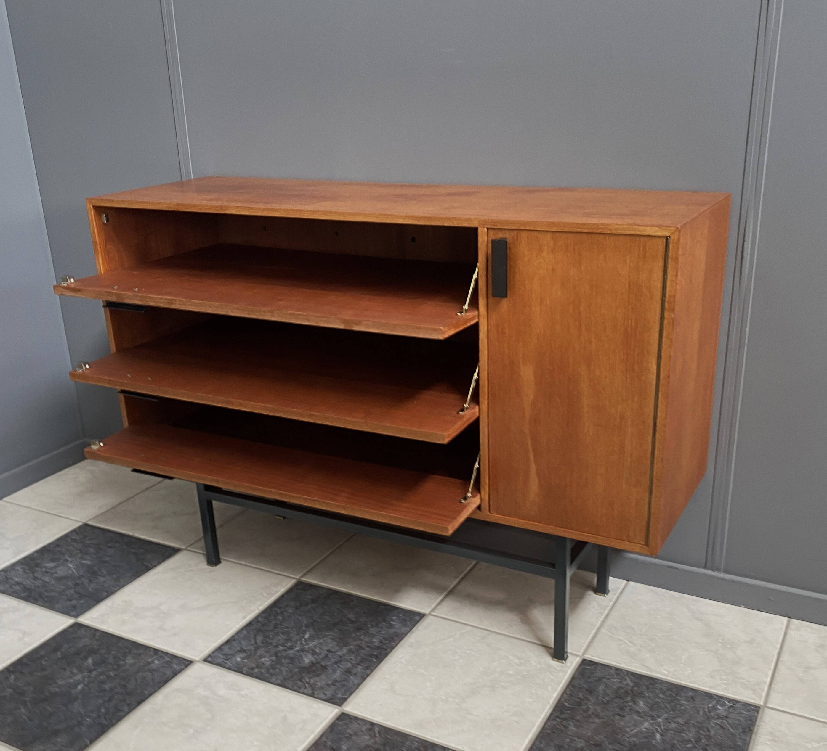 Cabinet en bois de rangement pour chaussures des années 1970