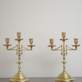 Pair of Arts and Crafts candle holders